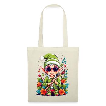 Elf with flute - Tote Bag - red - Front