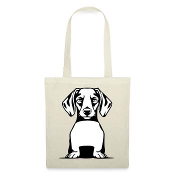 Dachshund T-shirt Geschenkidee - Stoffbeutel - Rot - Vorne
