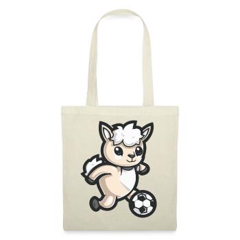 Kawaii Alpaca Soccer Hero - Tote Bag - red - Front