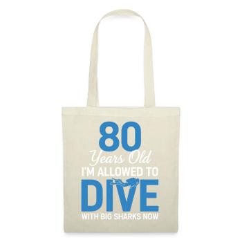 80 Years Old Dive With Big Sharks - Tote Bag - red - Front
