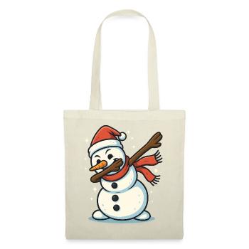 Tamponnement du bonhomme de neige - Sac en tissu - rouge - Devant
