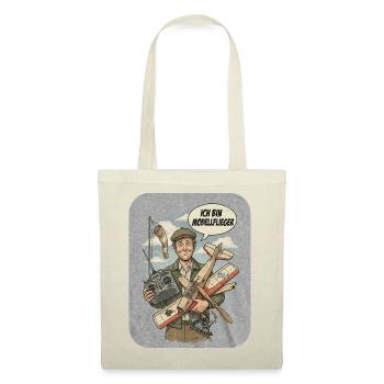 Model airplane in vintage style - Tote Bag - red - Front