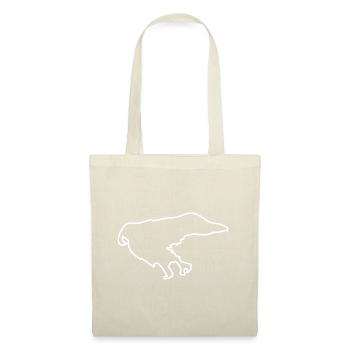 Island of Borkum Outline white - Tote Bag - red - Front