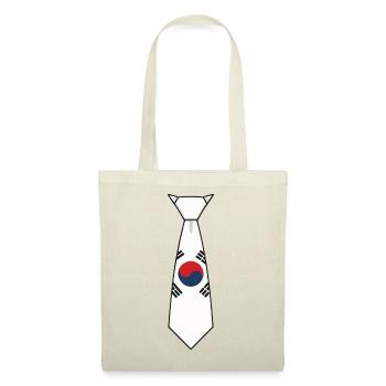 South Korea Tie – Flag Design - Tote Bag - red - Front