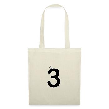 Number Three 3 Kids Birthday Learn Math - Tote Bag - red - Front