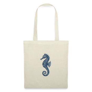 Elegant Marine Seahorse Illustration - Tote Bag - red - Front