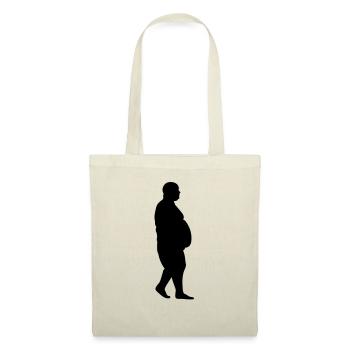 fat human silhouette - Stoffbeutel - Rot - Vorne
