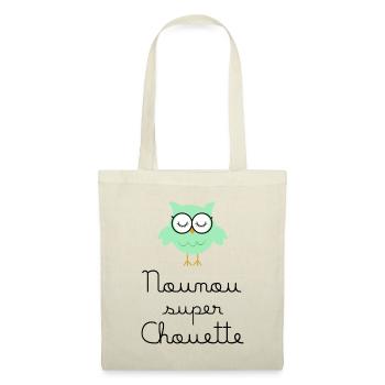 Nounou super chouette - Sac en tissu - rouge - Devant
