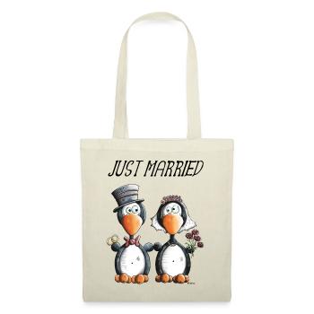 Just Married - Stoffbeutel - Rot - Vorne