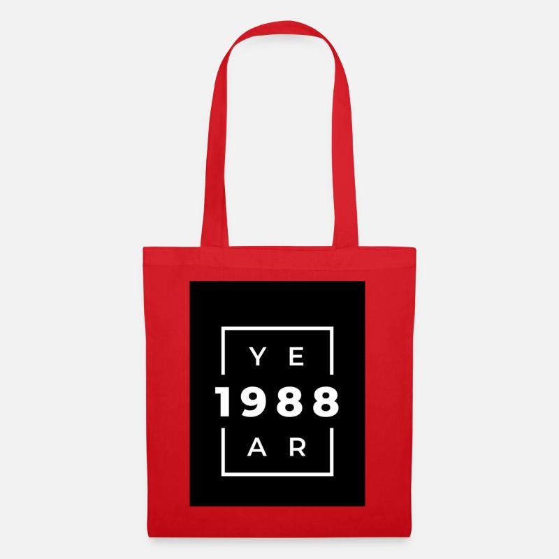 Design Typographique Année 1988 - Sac en tissu - rouge