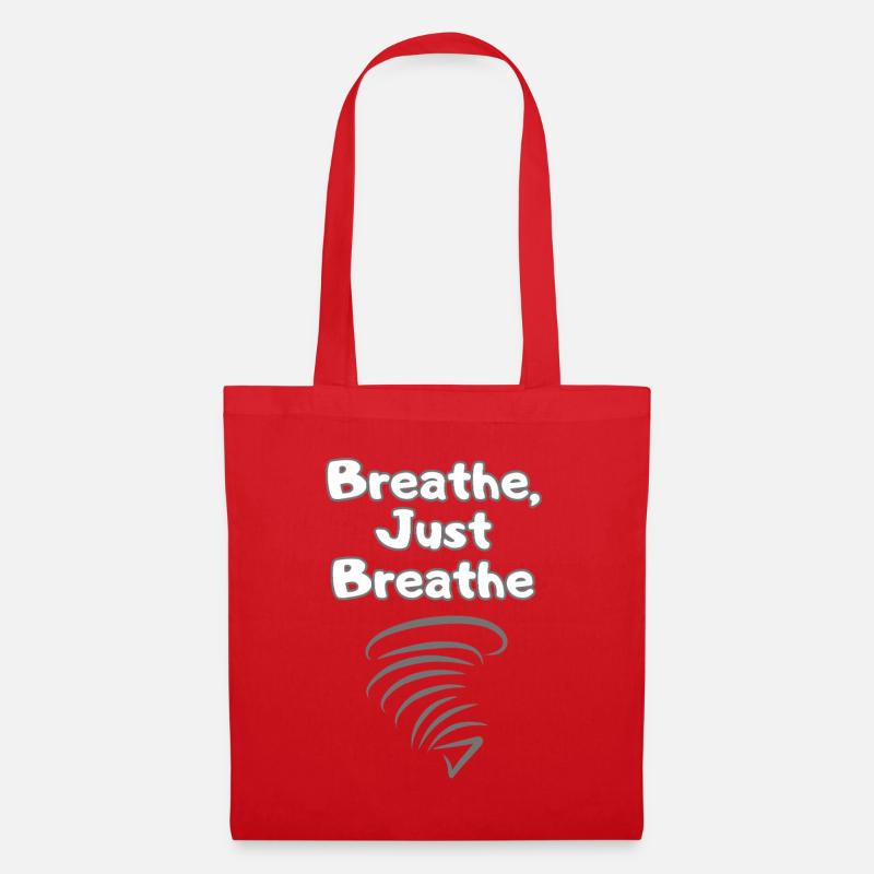 BREATH Durchatmen Selfcare – Self Love Statement - Stoffbeutel - Rot