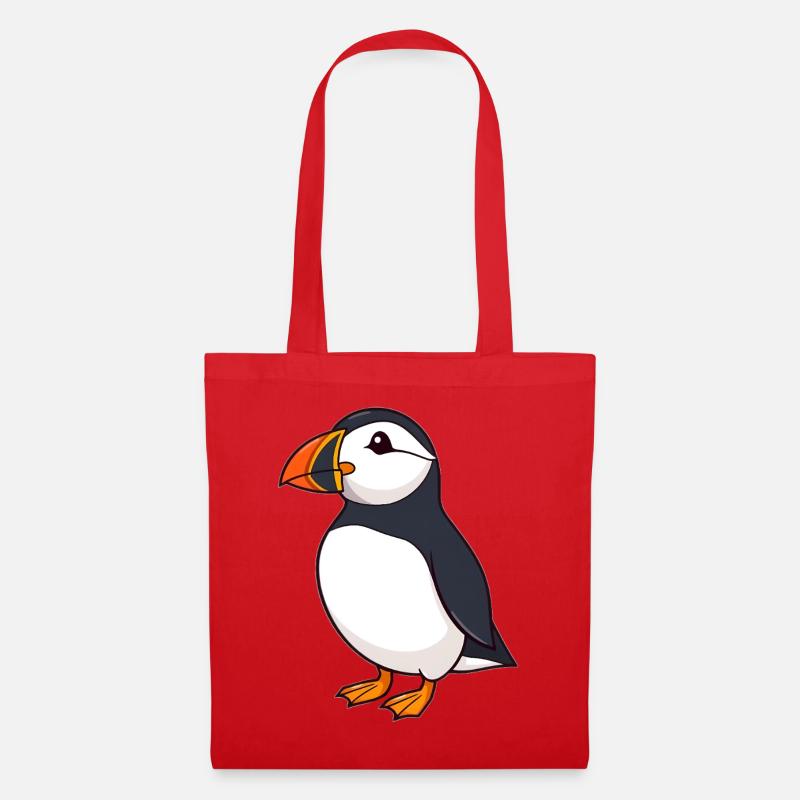 Papageientaucher Puffin - Stoffbeutel - Rot