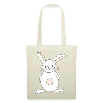 Imprimé de dessin animé de lapin mignon - Sac en tissu - rouge - Devant