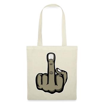 Autocollant graphique du majeur - Sac en tissu - rouge - Devant
