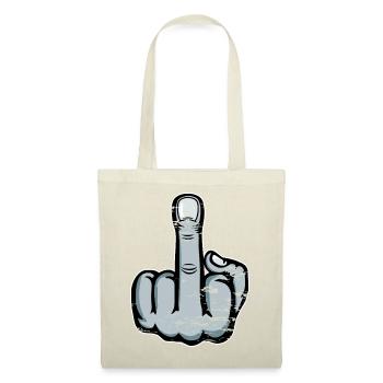 Doigt d’honneur Doigt Puant Dessin utilisé - Sac en tissu - rouge - Devant