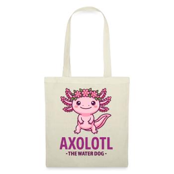 AXOLOTL DER WASSERHUND Niedliche rosa Blumenkrone - Stoffbeutel - Rot - Vorne