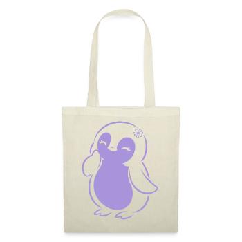 Cute Minimalist Penguin Silhouette Girl - Tote Bag - red - Front