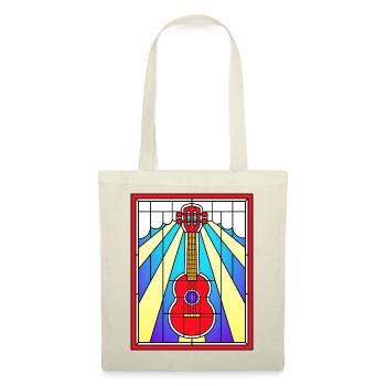 Stained Glass Acoustic Guitar - Tote Bag - red - Front