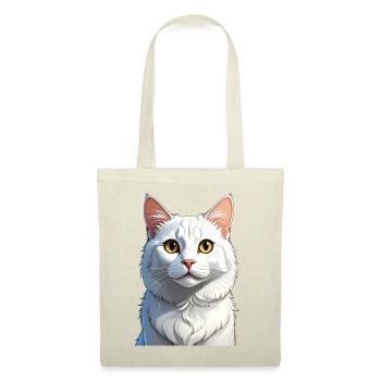 White Cat - Tote Bag - red - Front