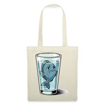 Fish Sea Animal Animal Glass Symbol Water Sad - Tote Bag - red - Front
