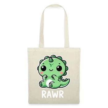 Cute Dinosaur T-Rex Cartoon Roar Comic - Tote Bag - red - Front