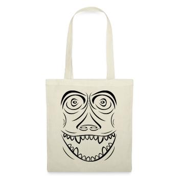 Drôle de singe voodoo style noir - Sac en tissu - rouge - Devant