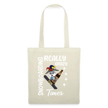 Snowboarding crazy times, Easter with Snowboard - Tote Bag - red - Front