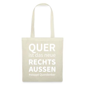 Quer ist das neue rechts aussen - stoppt quer! - Stoffbeutel - Rot - Vorne