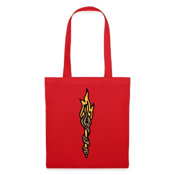 Magic wand torch wizard magic magician - Tote Bag - red - Front