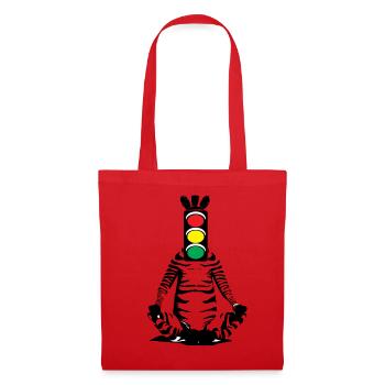 Zebra, Traffic Light, Head, Art, Streetart, Urban - Tote Bag - red - Front