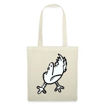 Ausdrucksstarker Cartoon-Huhn-Print - Stoffbeutel - Rot - Vorne