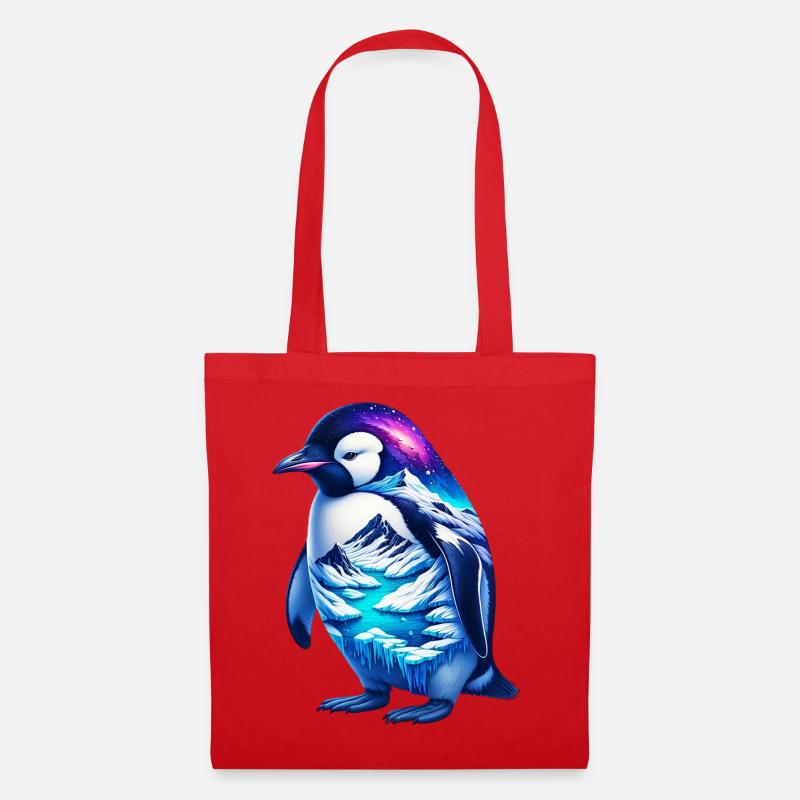 Pinguin - Stoffbeutel - Rot