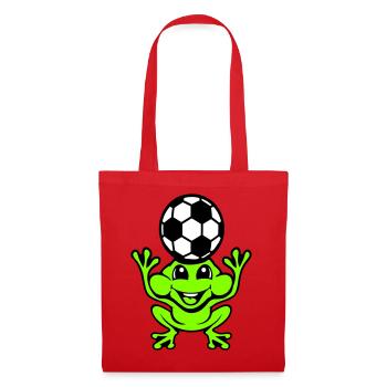 Frog Soccer Header Ball Playing Toad - Tote Bag - red - Front