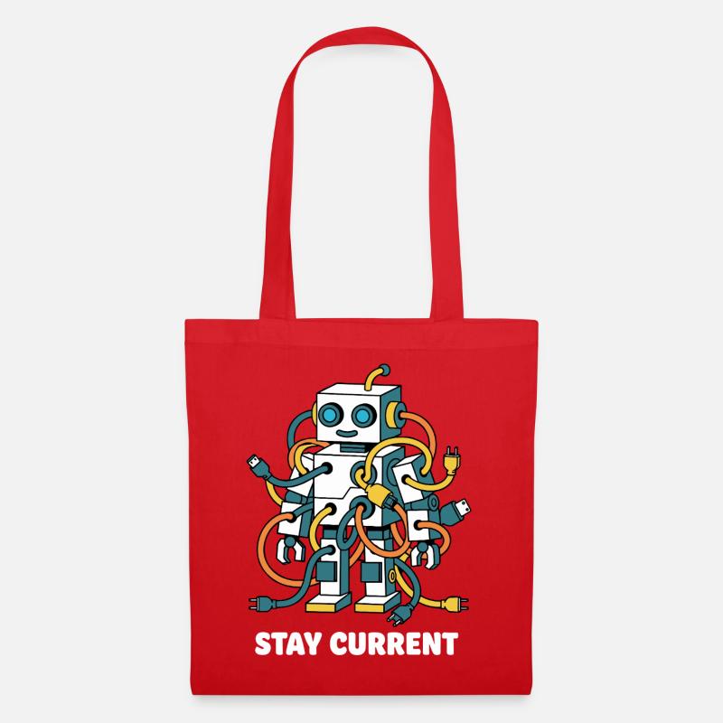 Stay Current Roboter Kabelkunst - Stoffbeutel - Rot