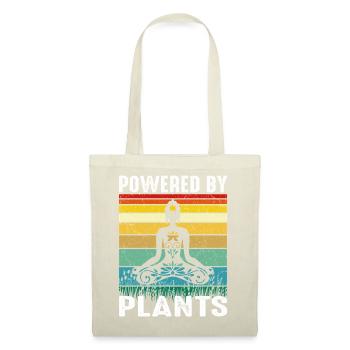 Vegan Yoga Retro Design – Powered by Plants - Tote Bag - red - Front