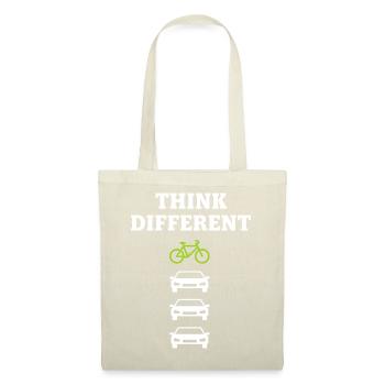 Think Different Bicycle - Eco Cycling Bike Design - Tote Bag - red - Front