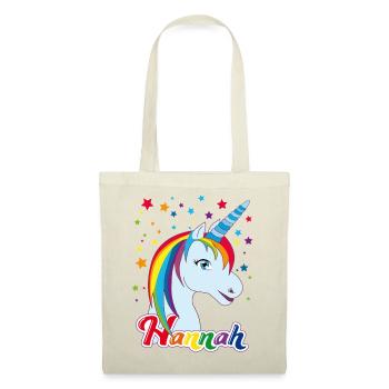 Hannah, nom de jeune fille, prénom préféré - Sac en tissu - rouge - Devant