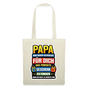 Papa Wir Haben Das Perfekte Geschenk - Stoffbeutel - Rot - Vorne