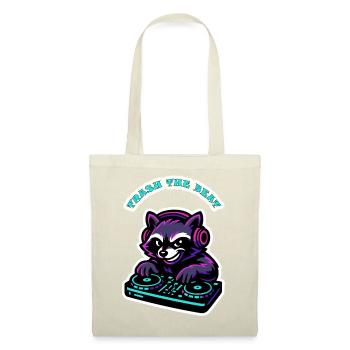 Trash The Beat - Raccoon DJ Neon - Tote Bag - red - Front