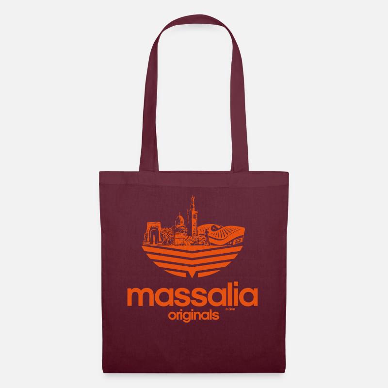 Massalia Originale von Dimu La Ville - Stoffbeutel - Burgunderrot