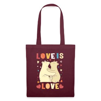 L’amour est amour : design vintage de la fierté des ours - Sac en tissu - bordeaux - Devant