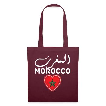 Morocco Graphic Funny Morocco Nation Flag Morocco - Sac en tissu - bordeaux - Devant