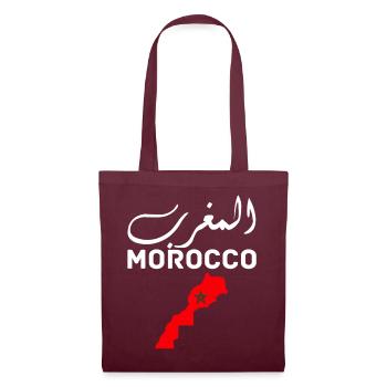 Morocco Graphic Funny Morocco Nation Flag Morocco - Sac en tissu - bordeaux - Devant