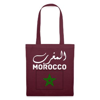 Morocco Graphic Funny Morocco Nation Flag Morocco - Sac en tissu - bordeaux - Devant