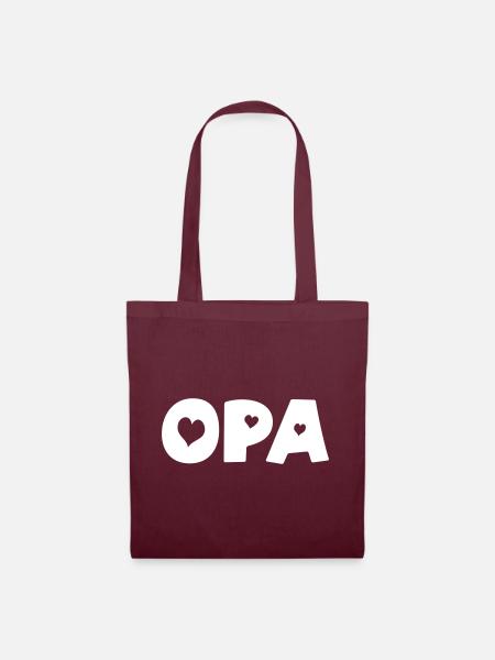Opa - Stoffbeutel - Burgunderrot