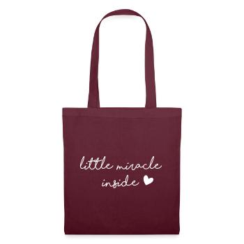 little miracle inside - Tote Bag - burgundy - Front