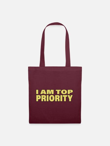 TOP PRIORITY - Stoffbeutel - Burgunderrot