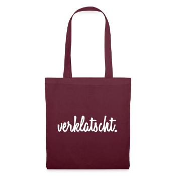 verklatscht. / Techno / Droge - Stoffbeutel - Burgunderrot - Vorne