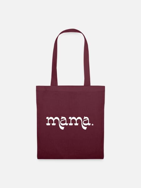 Mama Schriftzug Lettering Mutter Geschenkidee - Stoffbeutel - Burgunderrot