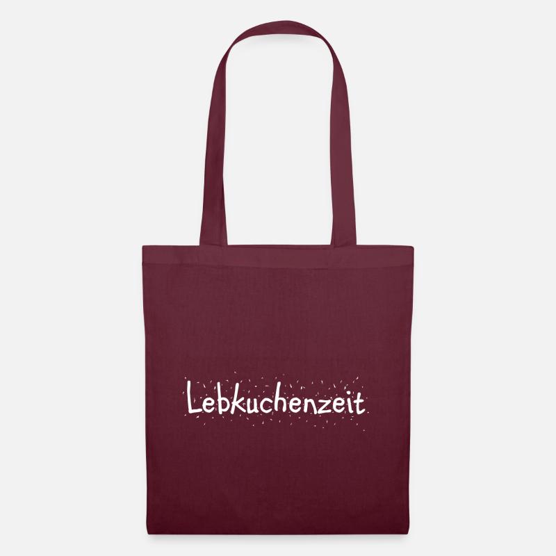 lebkuchenzeit - Stoffbeutel - Burgunderrot
